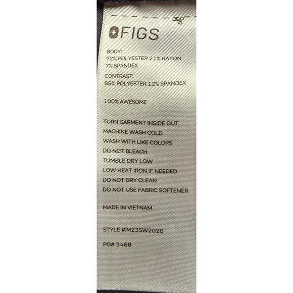 Figs Womens Charcoal Scrub Pants Size Medium High Waist Straight Leg Pockets - Picture 6 of 9